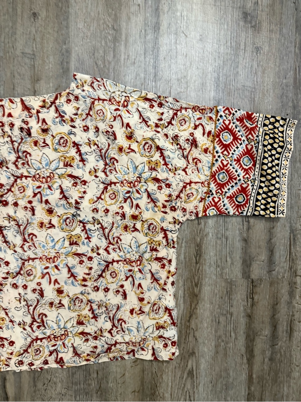 Pure Jill • J. Jill • Organic Cotton Kalamkari Boatneck Kimono Top - Picture 4 of 12